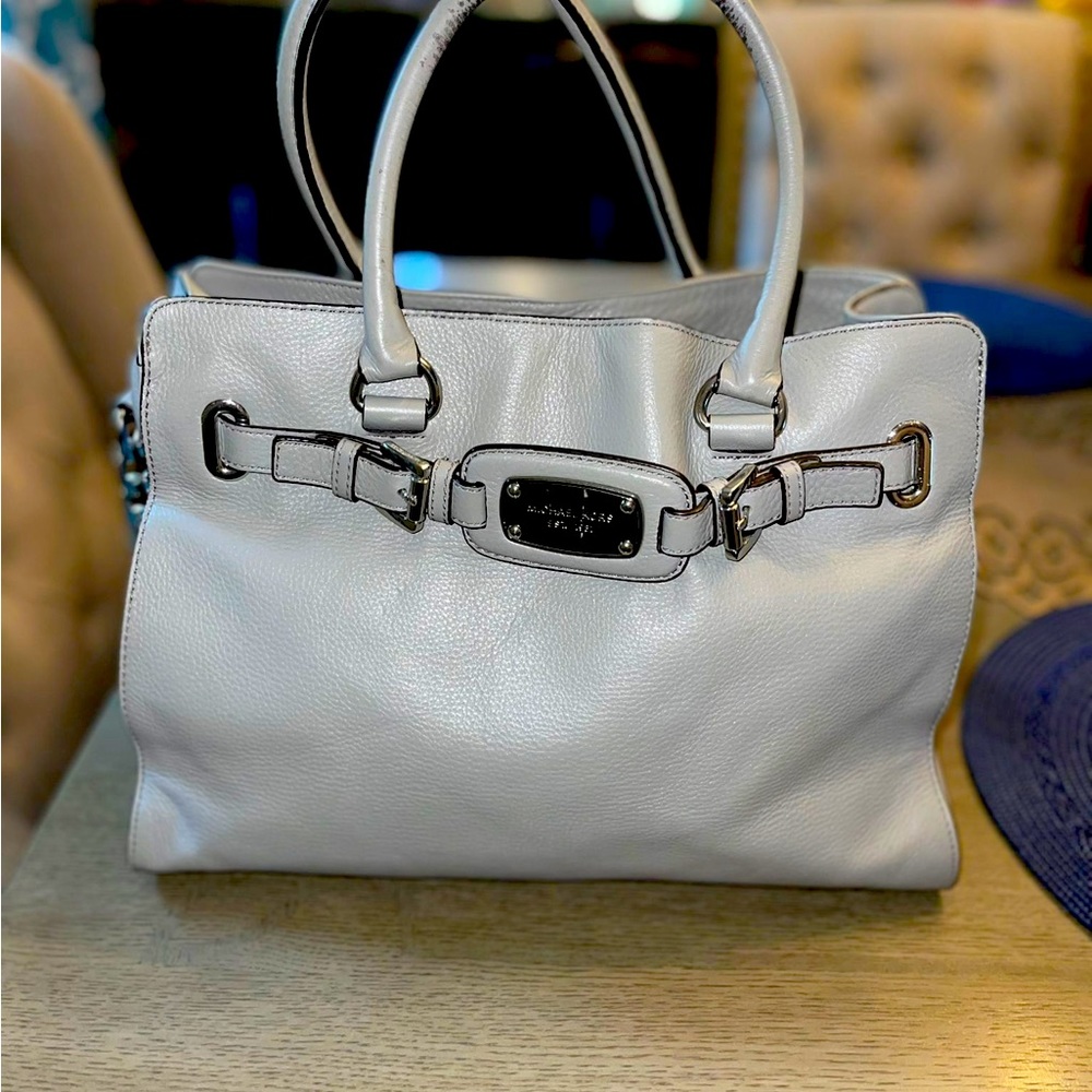Grey Michael Kors Hamilton Leather